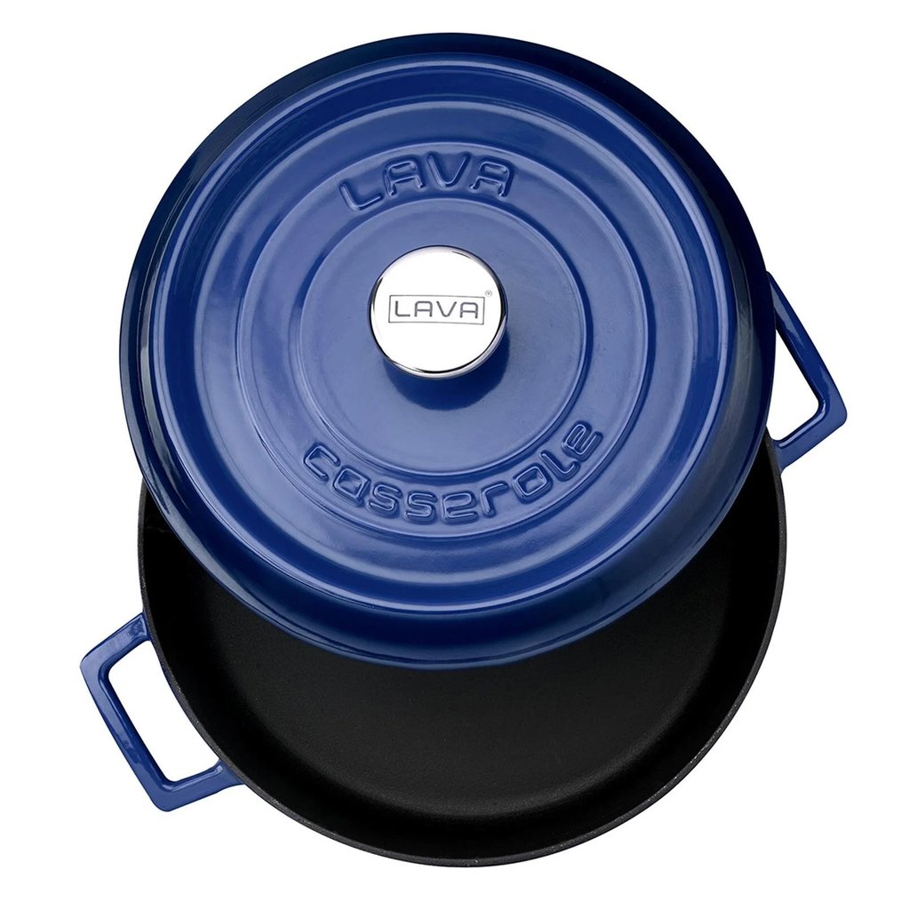 Moder večnamenski nizki litoželezni lonec s pokrovom LAVA, 32 cm - slika 2