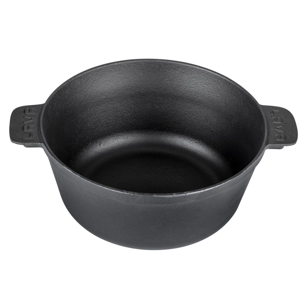 Globok okrogel litoželezni lonec z vgrajenimi ročaji in pokrovom LAVA, 26 cm - slika 4