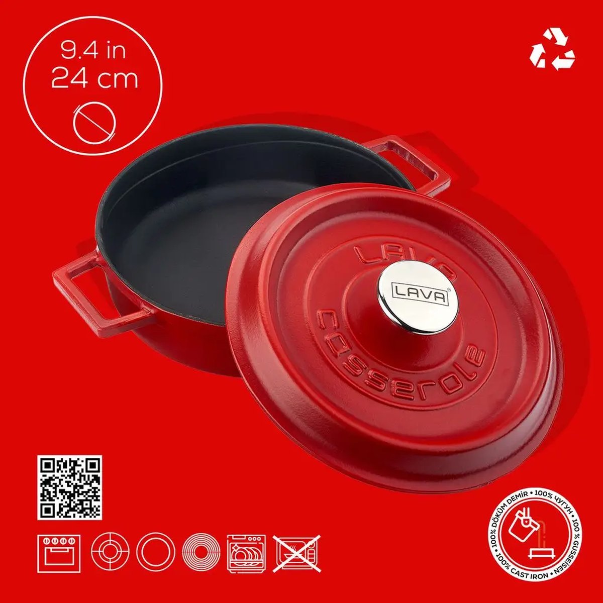 Lava okrogli nizki Dutch oven - slika 4