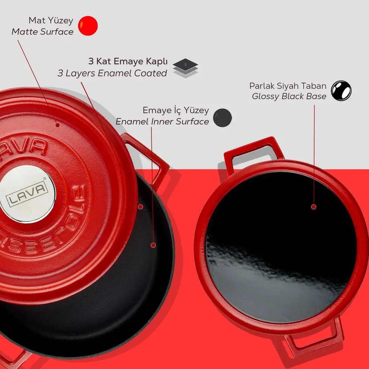 Lava okrogli nizki Dutch oven - slika 6