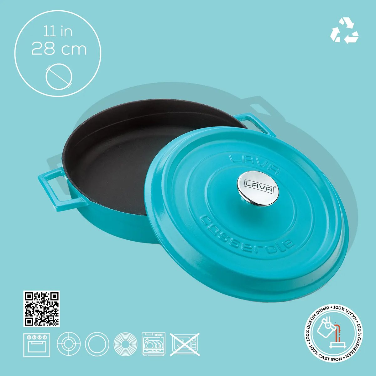Lava okrogli nizki Dutch oven - slika 4