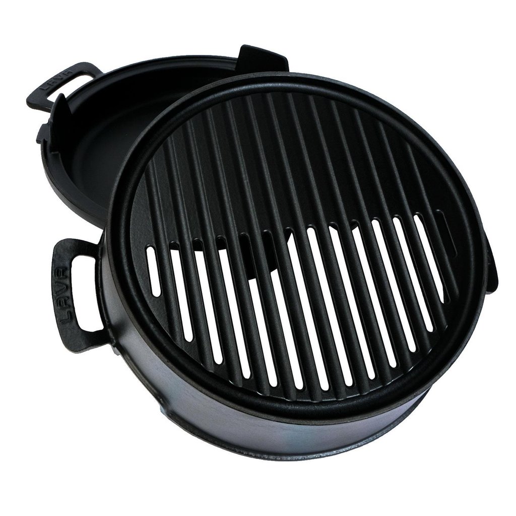Lava BBQ žar iz litega železa z dvojnimi ročaji - slika 3