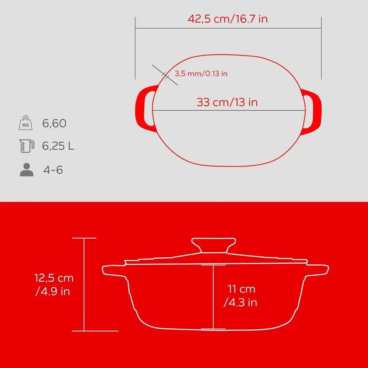 Lava ovalni Dutch oven - slika 5