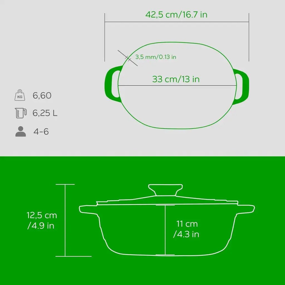 Lava ovalni Dutch oven - slika 5