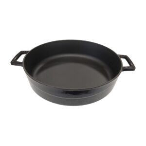 Črn večnamenski nizki lonec LAVA, 32 cm (brez pokrovke)