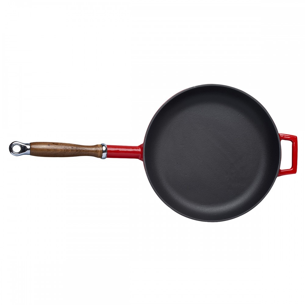Lava klasična ponev z lesenim ročajem in steklenim pokrovom, 28 cm - slika 4