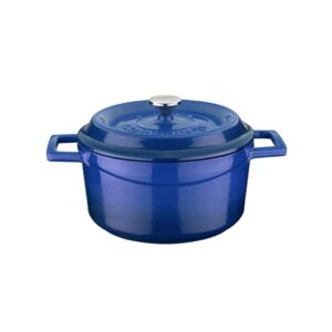 Modra litoželezna posoda s pokrovom LAVA, 20 cm
