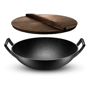 Litoželezni vok s tradicionalnim lesenim pokrovom 36,5CM